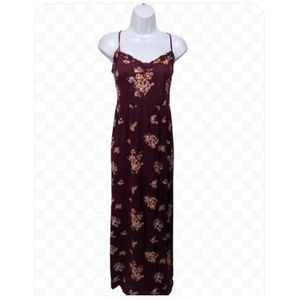 Xhilaration Rear Smocked Sleeveless Maxi Dress S Floral